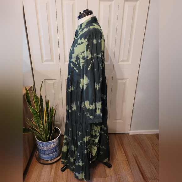Anthropologie Green Tie-Dye Maxi Dress - Picture 5 of 9
